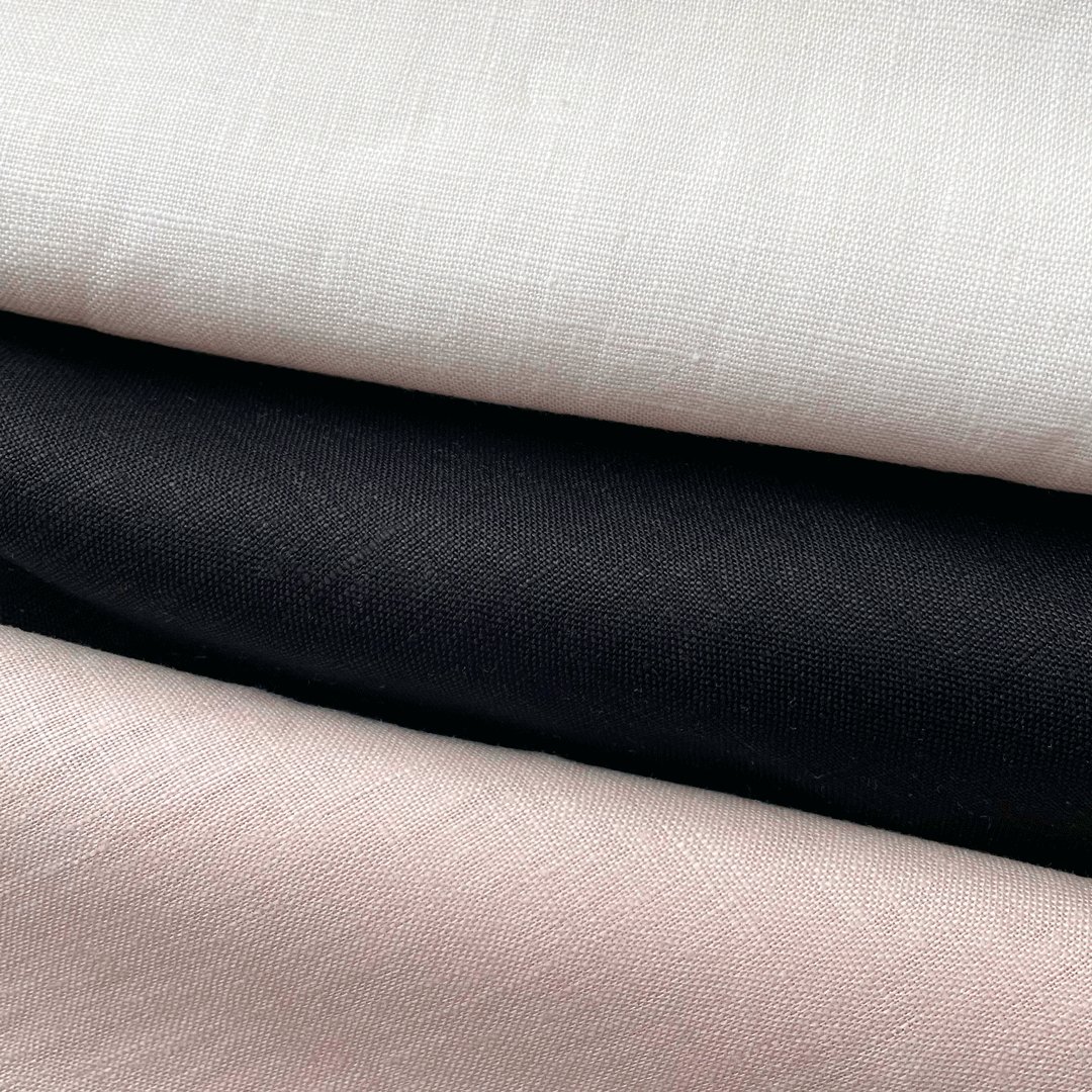 Wholesale fashion dyed breathable pure flax 100% linen fabric for garment curtain
