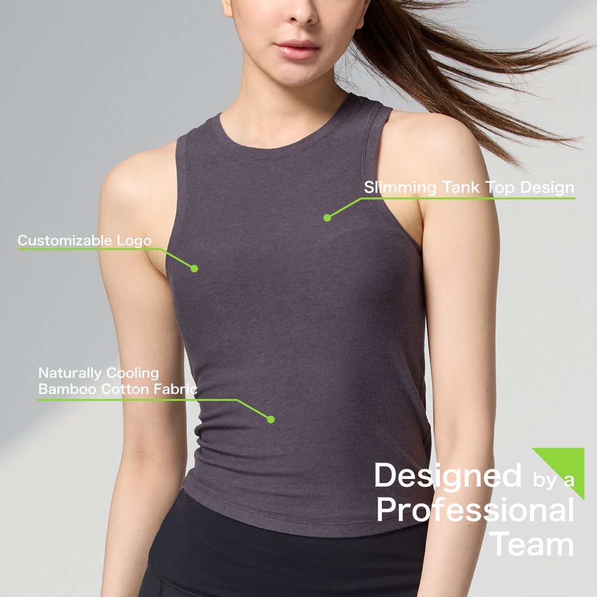 2024 Women's Eco-friendly Sustainable Bamboo Cotton Tank Top 240gsm Breathable Short O-Neck Customizable Fashionable Choice