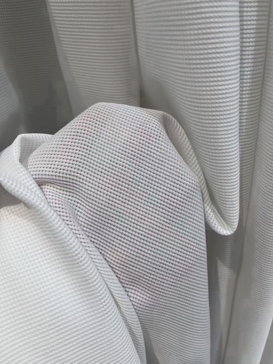 Factory Supply Luxury Linen Look Sheer Fabric Curtain for Living Room Windows Wholesale Available