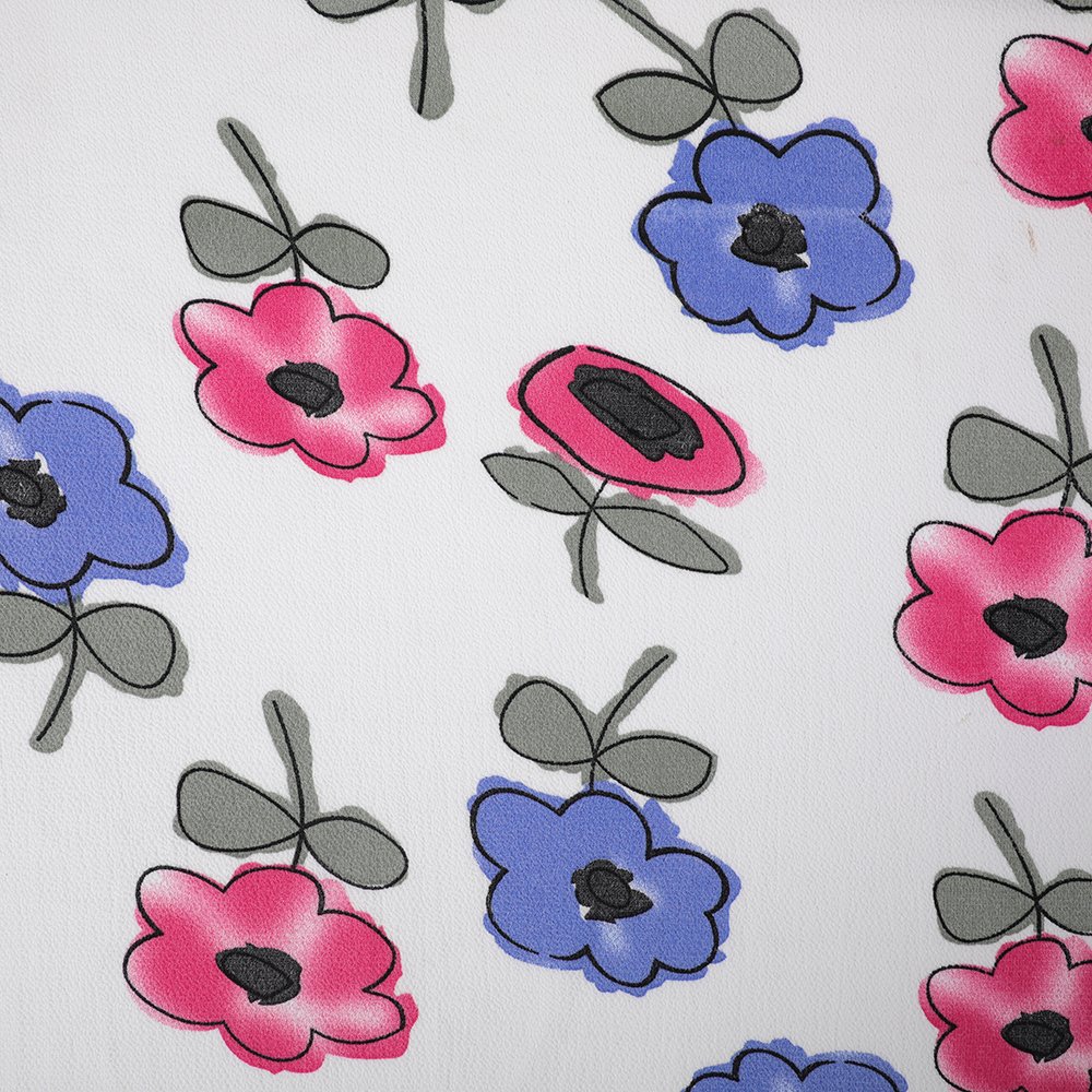 Mango Custom Digital printed floral design 100% polyester 75D pearl chiffon fabric for hijab