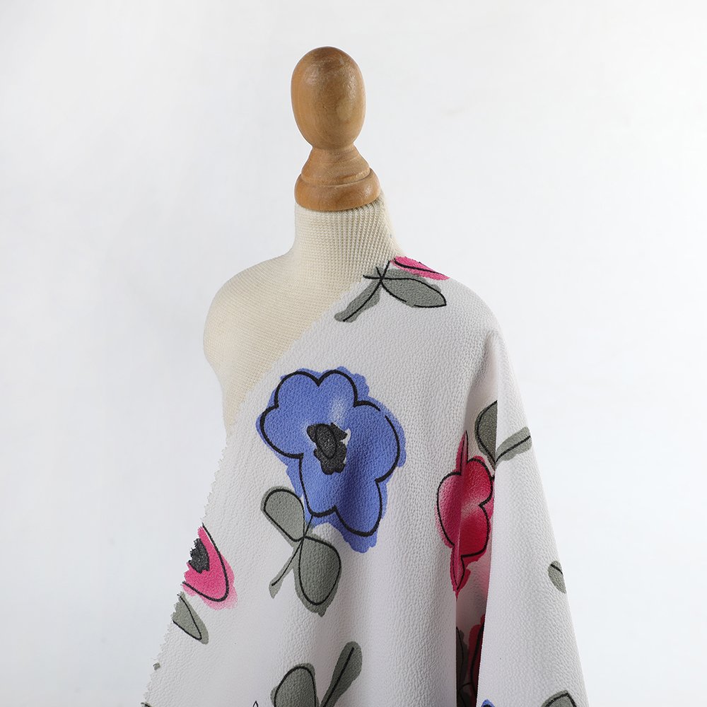 Mango Custom Digital printed floral design 100% polyester 75D pearl chiffon fabric for hijab
