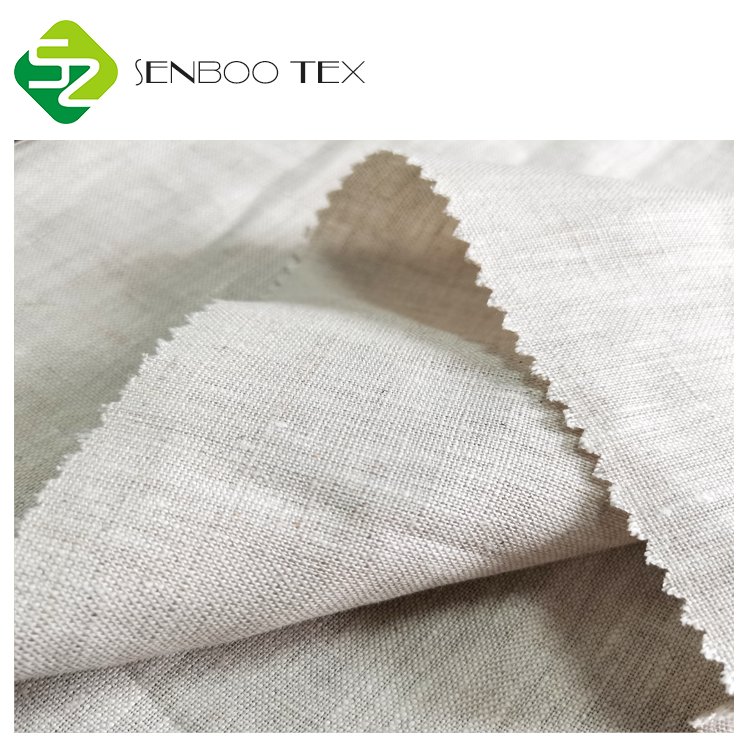 Wholesale 100% Linen Textile Woven Jersey Fabric for Bedding and Home Use
