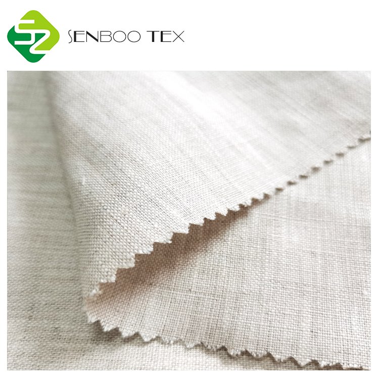Wholesale 100% Linen Textile Woven Jersey Fabric for Bedding and Home Use