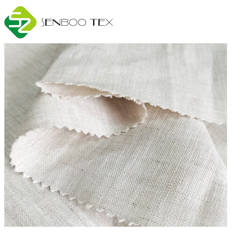 Wholesale 100% Linen Textile Woven Jersey Fabric for Bedding and Home Use
