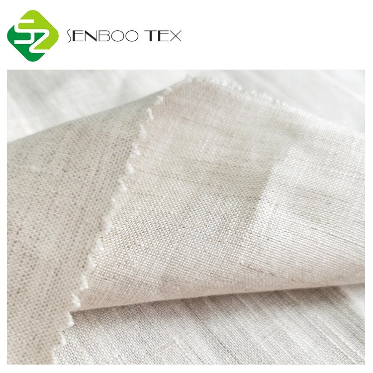 Wholesale 100% Linen Textile Woven Jersey Fabric for Bedding and Home Use