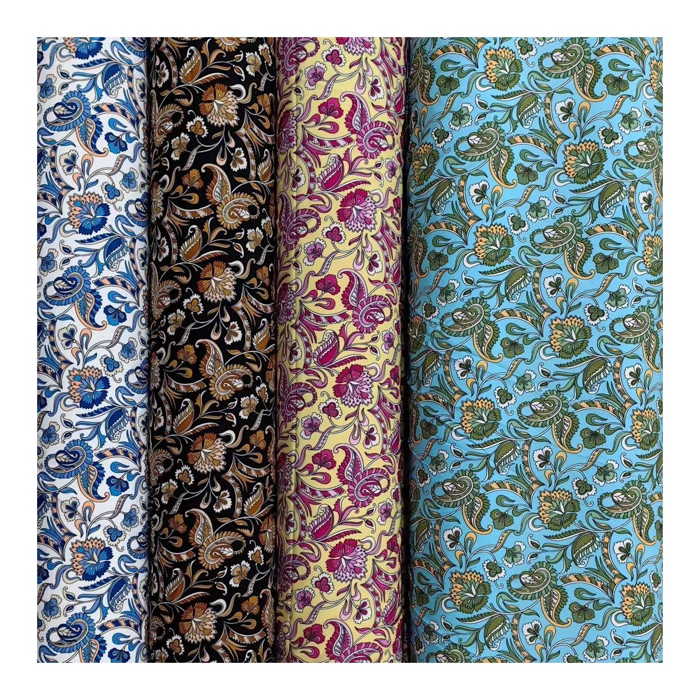 ready goods of screen print 100% polyester fabric stretch 100gsm 150cm width printed for dress