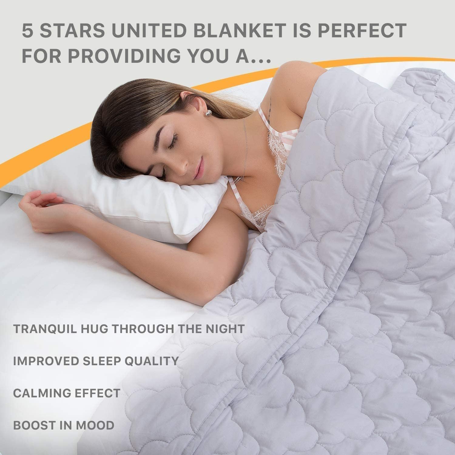 High Quality 100% Organic Cooling Cotton Outer Layer Premium Weighted Blanket