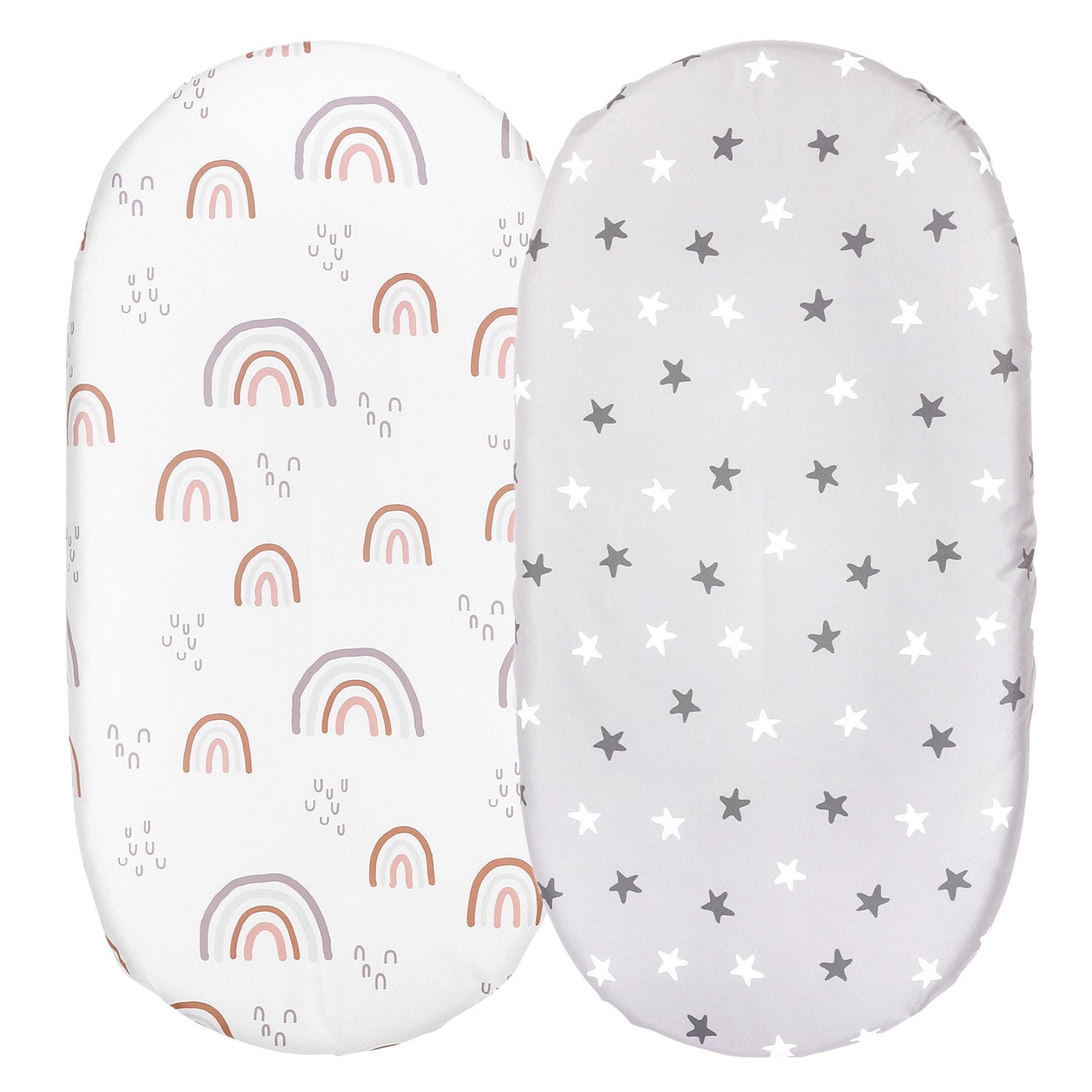 2pcs Classic Style Woven Cartoon Floral Soft Polyester/Cotton Bassinet Sheet Set Comforter Cover Portable Baby/ Newborn Bedding
