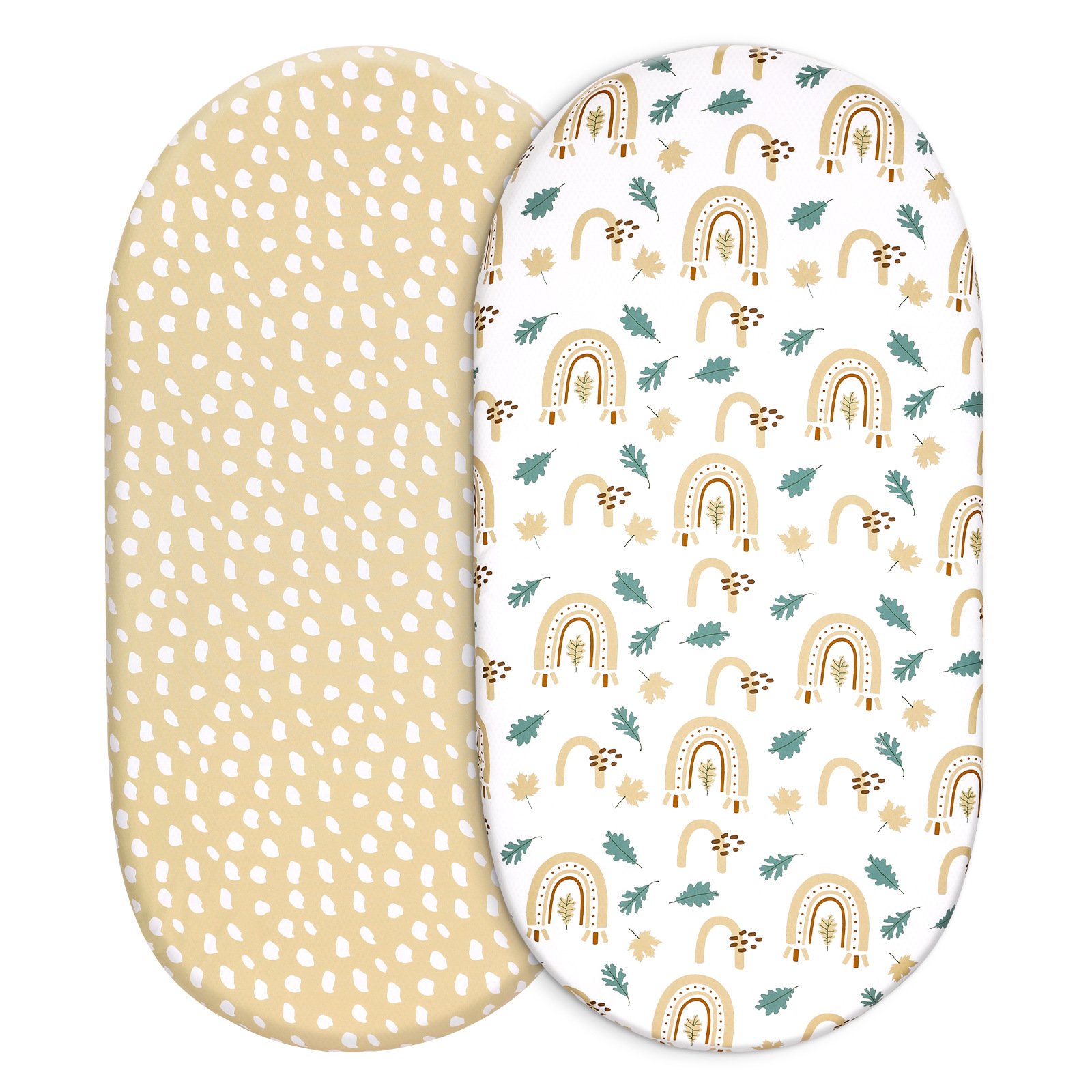 2pcs Classic Style Woven Cartoon Floral Soft Polyester/Cotton Bassinet Sheet Set Comforter Cover Portable Baby/ Newborn Bedding