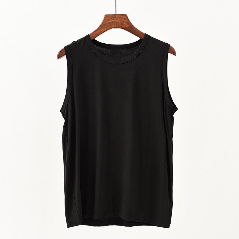 organic cotton t-shirt tank top men gym wear bamboo fabric sleeveless tank top mens breathable sleeveless knitted vest