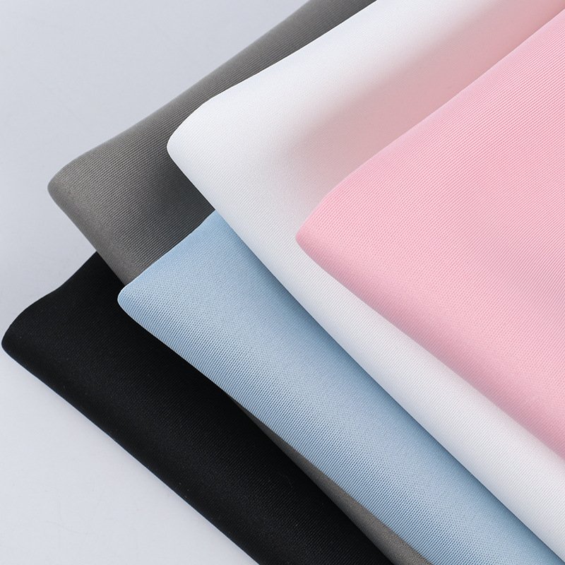 310GSM Polyester Knit Suede Solid Spandex Air Spacer Streatchable Scuba Fabric For Garment
