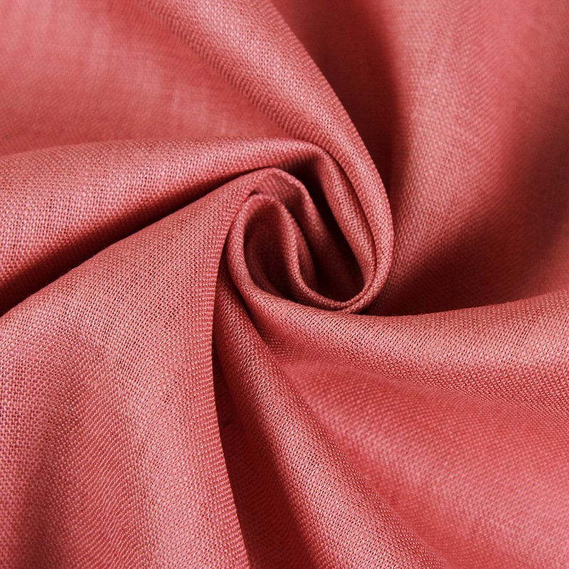 New 150g solid color thickened clothing fabrics plain weave linen fabric in stock 100% linen fabric
