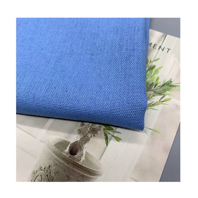 New 150g solid color thickened clothing fabrics plain weave linen fabric in stock 100% linen fabric