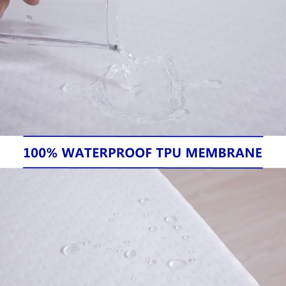 waterproof quilted bamboo terry fabric laminated with TPU backing for baby mattress covers