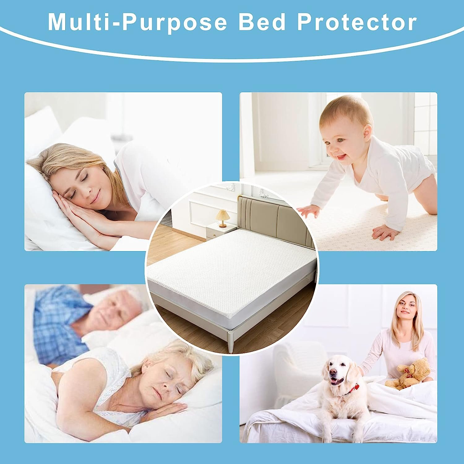 waterproof quilted bamboo terry fabric laminated with TPU backing for baby mattress covers