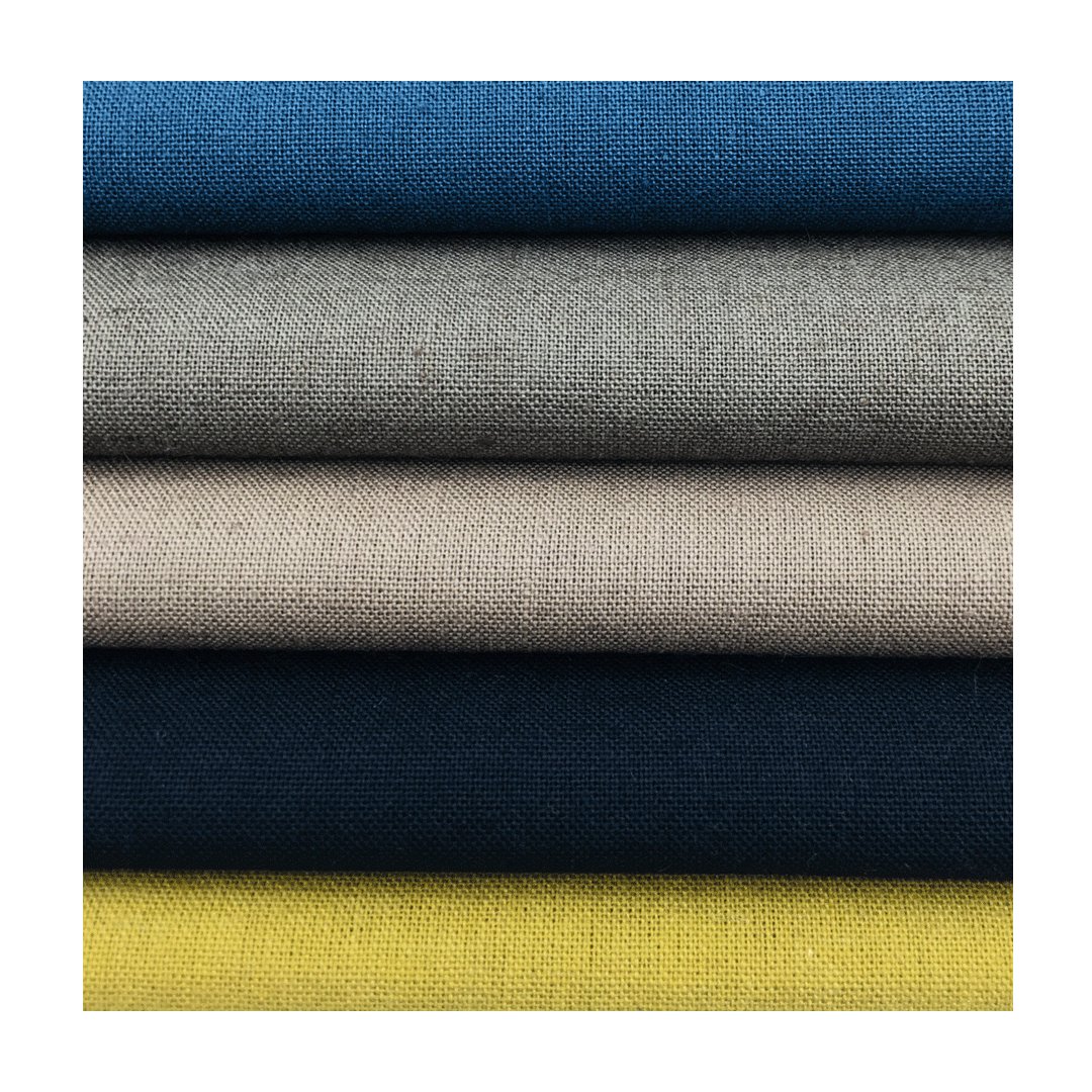 OEKO-TEX wholesale roll custom thick white natural 100% pure linen curtain fabric