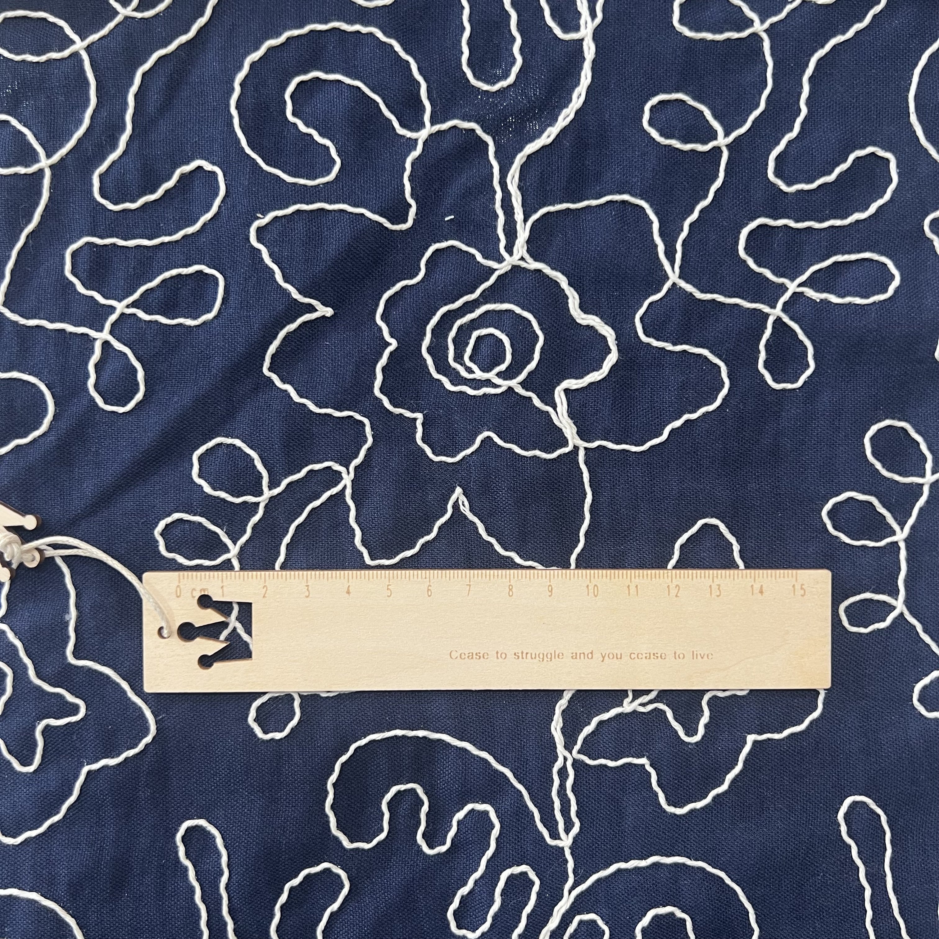 Poly Woven Linen look Embroidery Fabrics