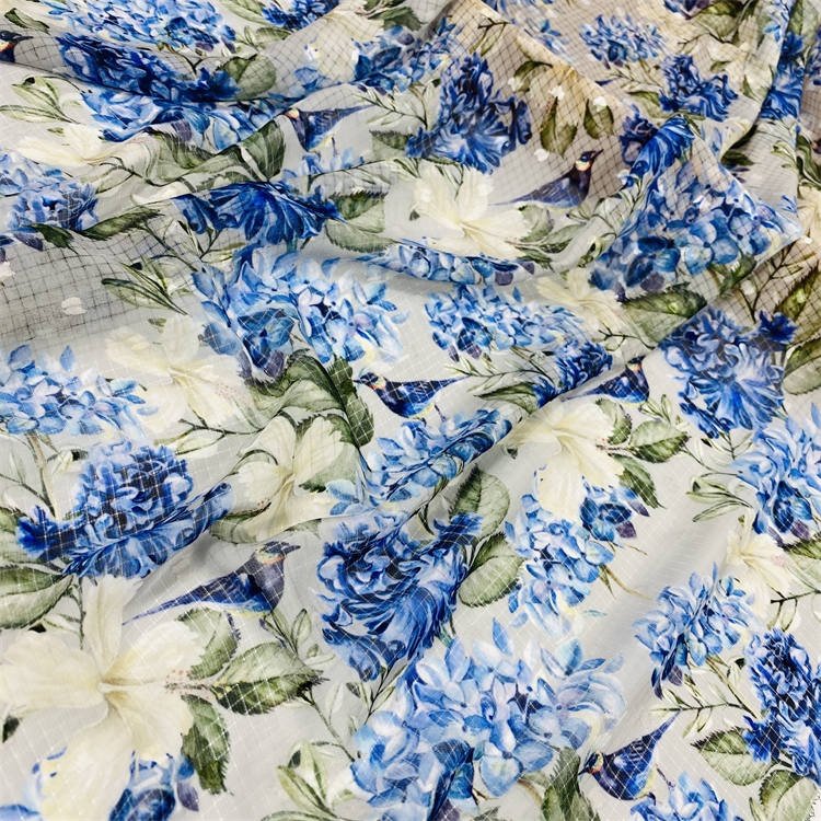 wholesale pure color polaka dot ball jacquard chiffon stock for dress