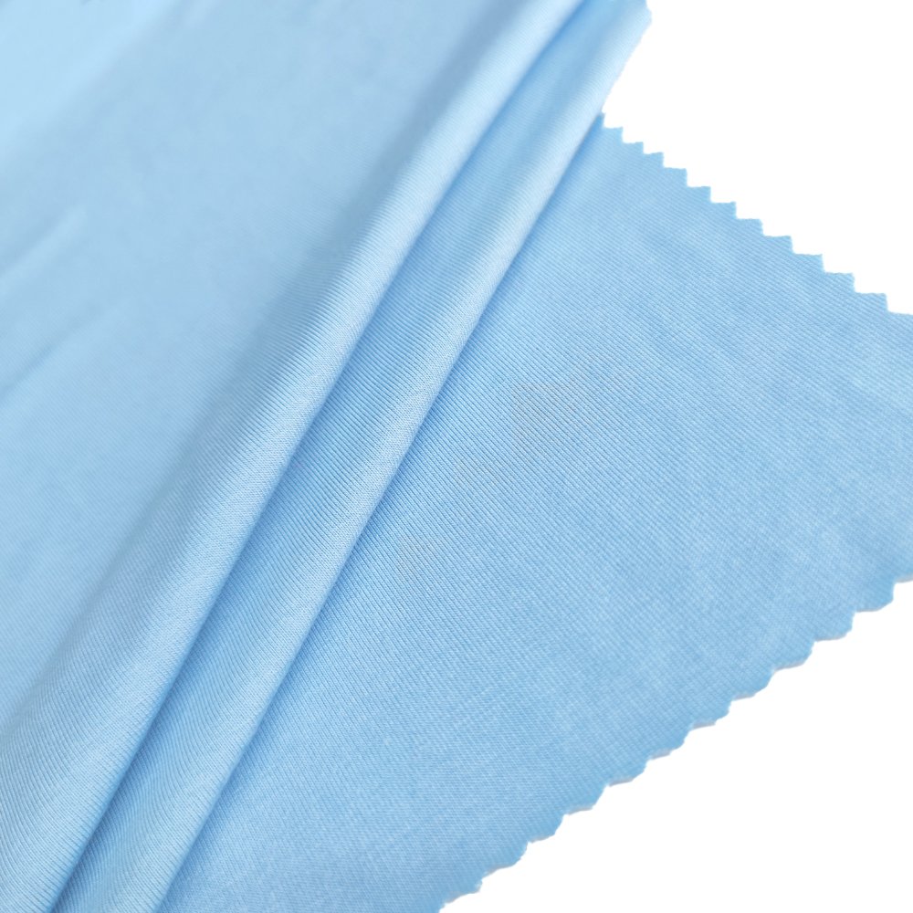 Natural Textile Solid Soft 4% Spandex Stretch Plain Healthy 96% Bamboo Fiber Knit Single Jersey Fabric For Cloth