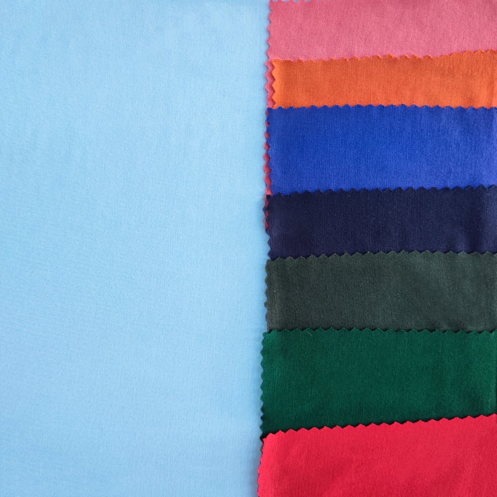 Natural Textile Solid Soft 4% Spandex Stretch Plain Healthy 96% Bamboo Fiber Knit Single Jersey Fabric For Cloth