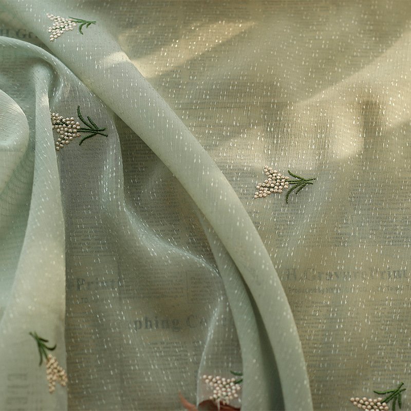 HIgh fashion manufacturer cloth material fabric for dresses chiffon jacquard embroidery fabric embroideREd for dress clothing