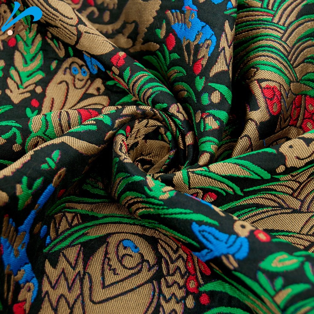 Top Quality 100 Polyester Fabric Jacquard Dress Material Fabric Beautiful Fabric For Dresses For Sale Textiles