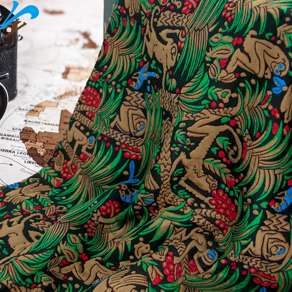 Top Quality 100 Polyester Fabric Jacquard Dress Material Fabric Beautiful Fabric For Dresses For Sale Textiles
