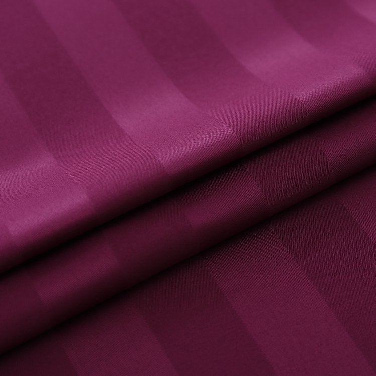 Factory custom 100% polyester embossed microfiber fabric satin stripe for bedding sheet sets
