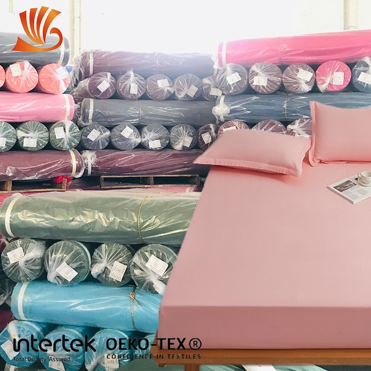 Factory custom 100% polyester embossed microfiber fabric satin stripe for bedding sheet sets