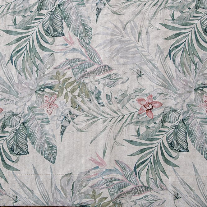 110\" Inch/280cm Patterns Digital Woven Linen Look 100% Full Blackout Polyester Curtain Fabric Rainforest Style Yard Sale Roll