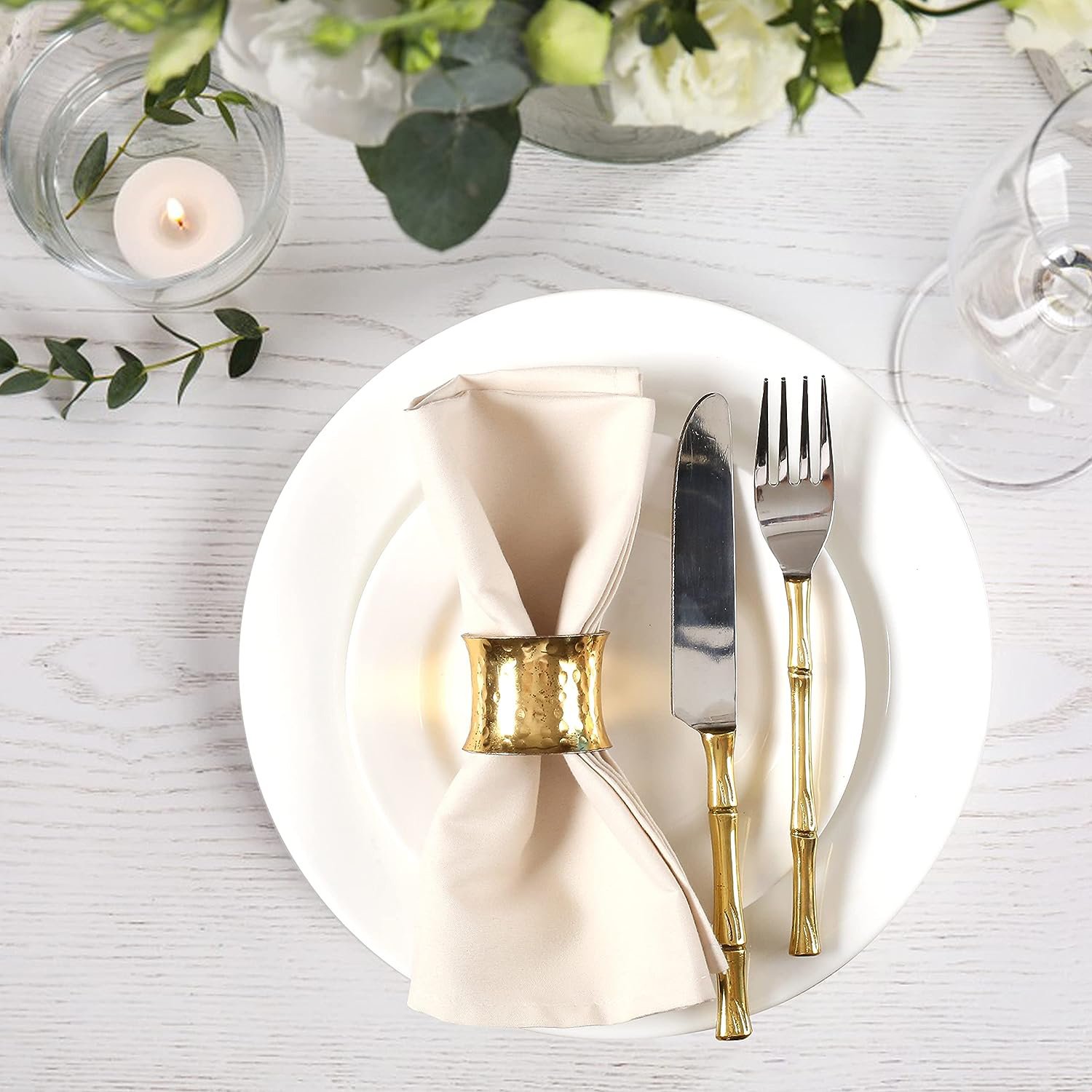 Cotton Durable Fabric Reusable Table Cloth Napkins for Kitchen Dining Wedding