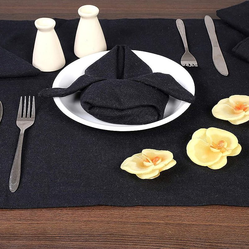 Cotton Durable Fabric Reusable Table Cloth Napkins for Kitchen Dining Wedding
