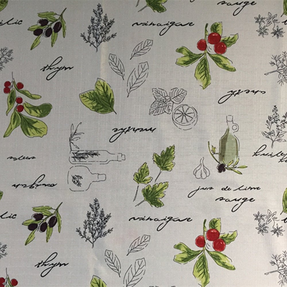 Strawberry Design Polyester Woven Fabric Printing Tablecloth with Anti-water Anti-Oil and Anti-Stain Treatment