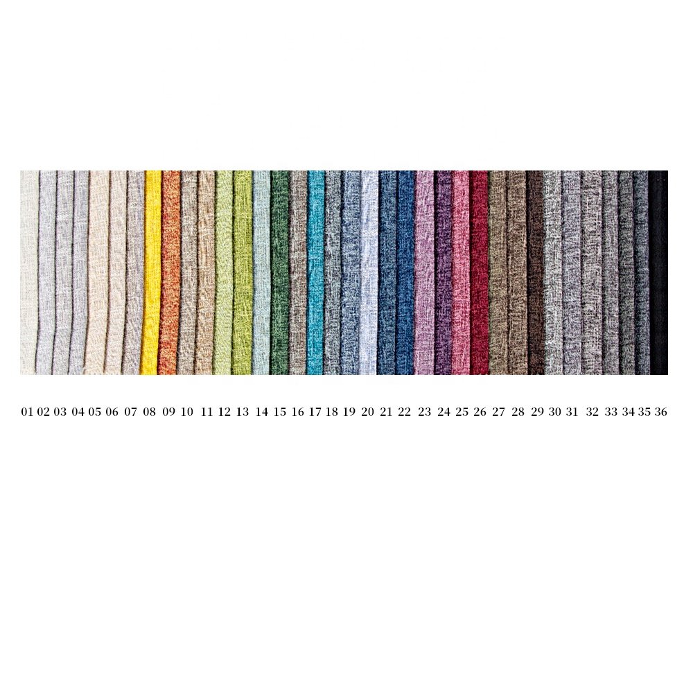MALTA Decorative LOW MOQ 1 Roll Slub 100% Polyester Linen Sofa Cover Fabric For Furniture Textile and Table Cloth