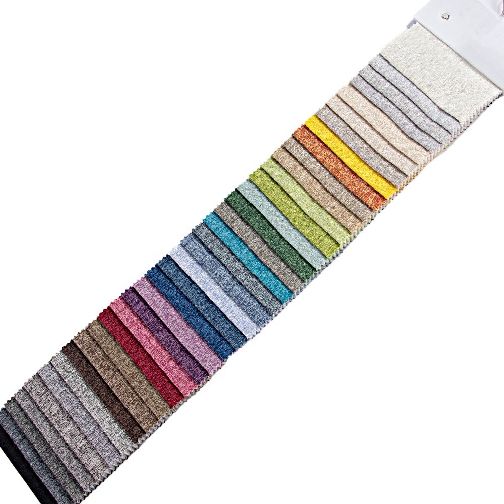 MALTA Decorative LOW MOQ 1 Roll Slub 100% Polyester Linen Sofa Cover Fabric For Furniture Textile and Table Cloth