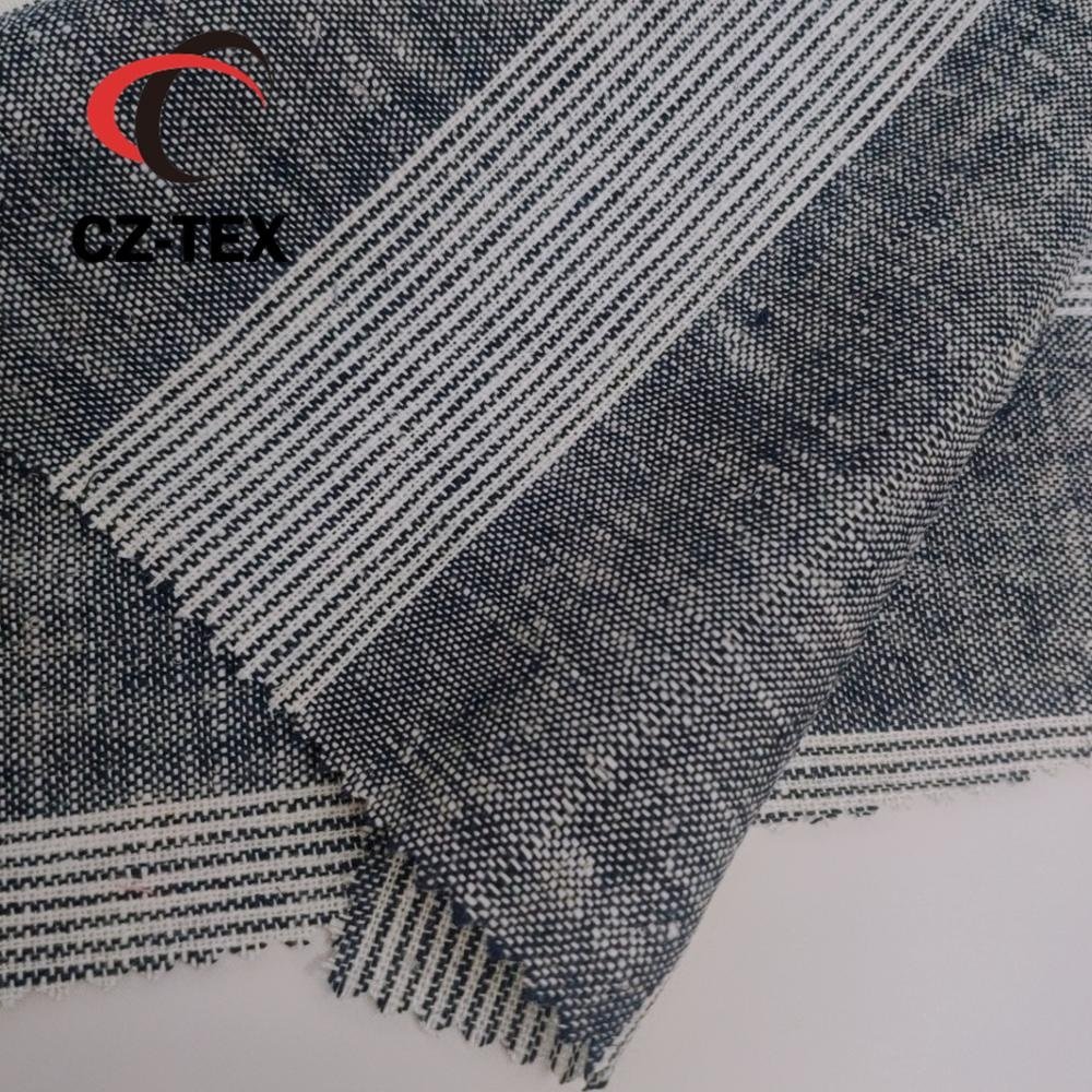 New stripe linen rayon clothing fabric yarn dyed 195GSM