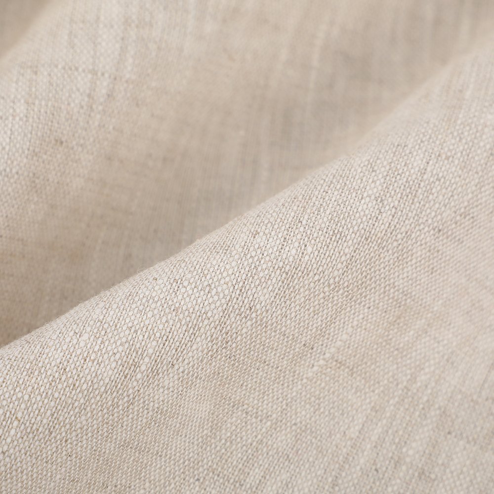 Plain color breathable stone washed woven organic pure linen 100% linen fabric wholesale for clothing