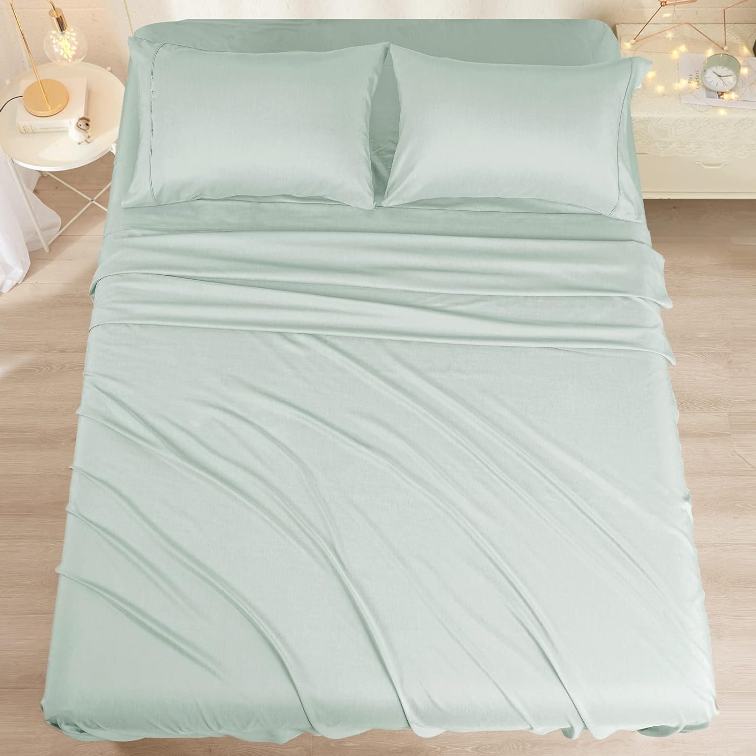 300tc luxury bamboo fitted sheet set 100% organic bamboo sheets bedding set crib sheet