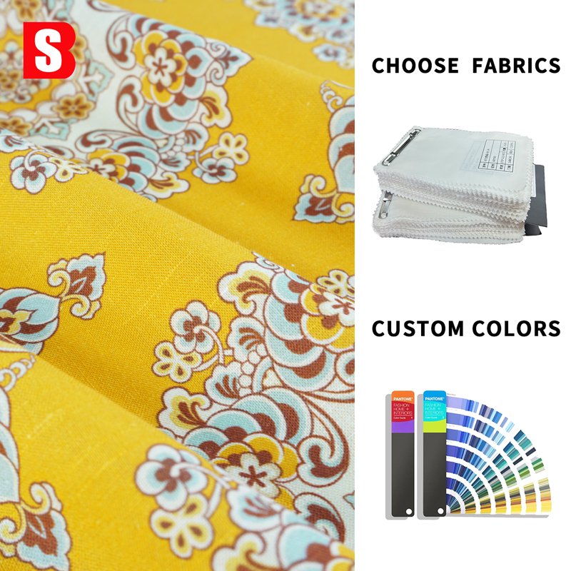 130gsm Girls Women Dress Good Quality 35% Linen 50% Cotton 15% Lyocell Digital Printed for Shirt Curtain Bedding Garment Use