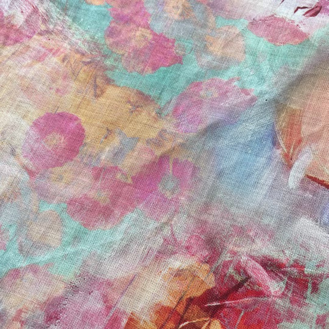 Factory Wholesale Colorful Abstract Design Printed Stylish Popular 100%linen Fabric For Women's Dress