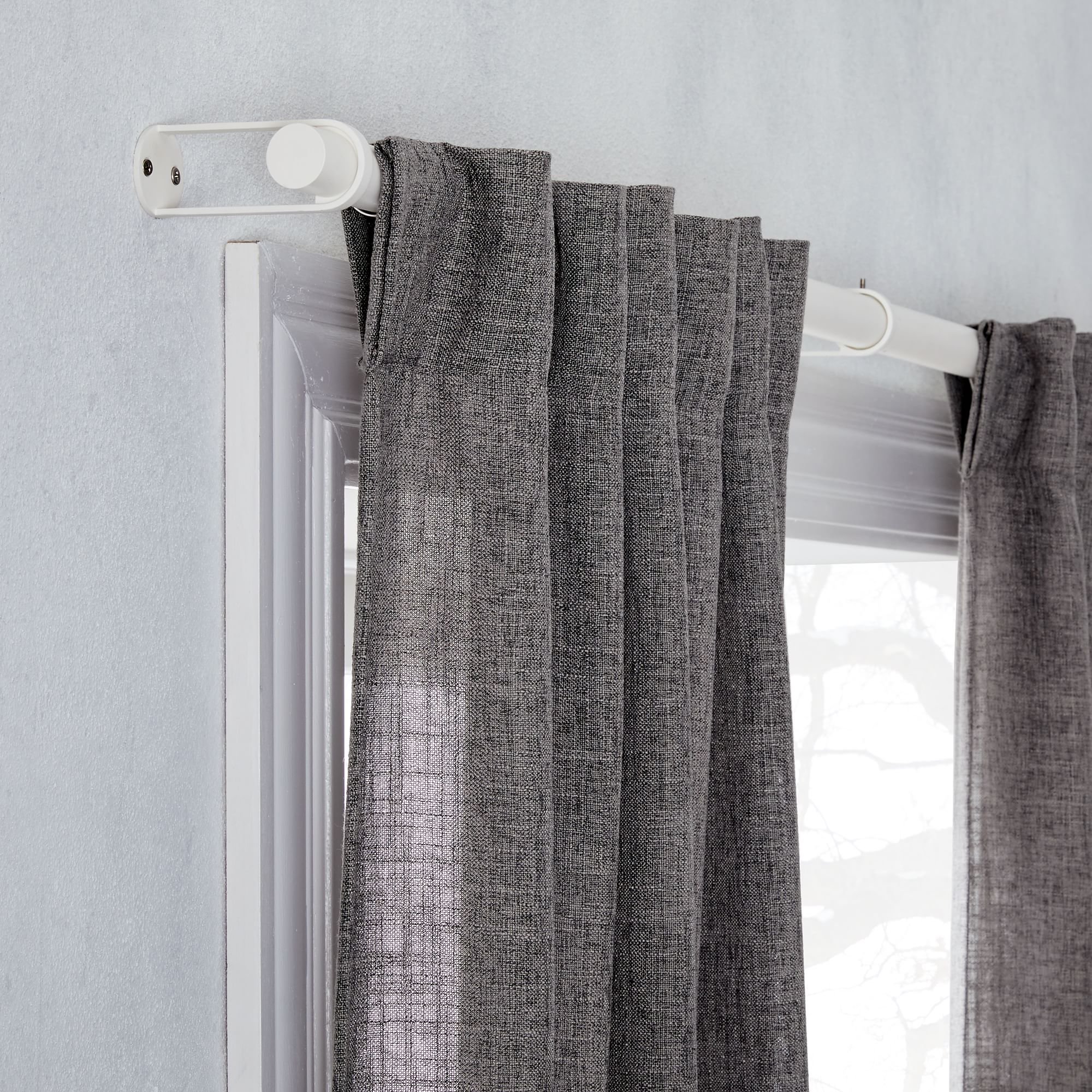 Luxury Custom Classical Soft Windows blinds Drapes Blackout Linen Look Curtains for Living Room Bedroom