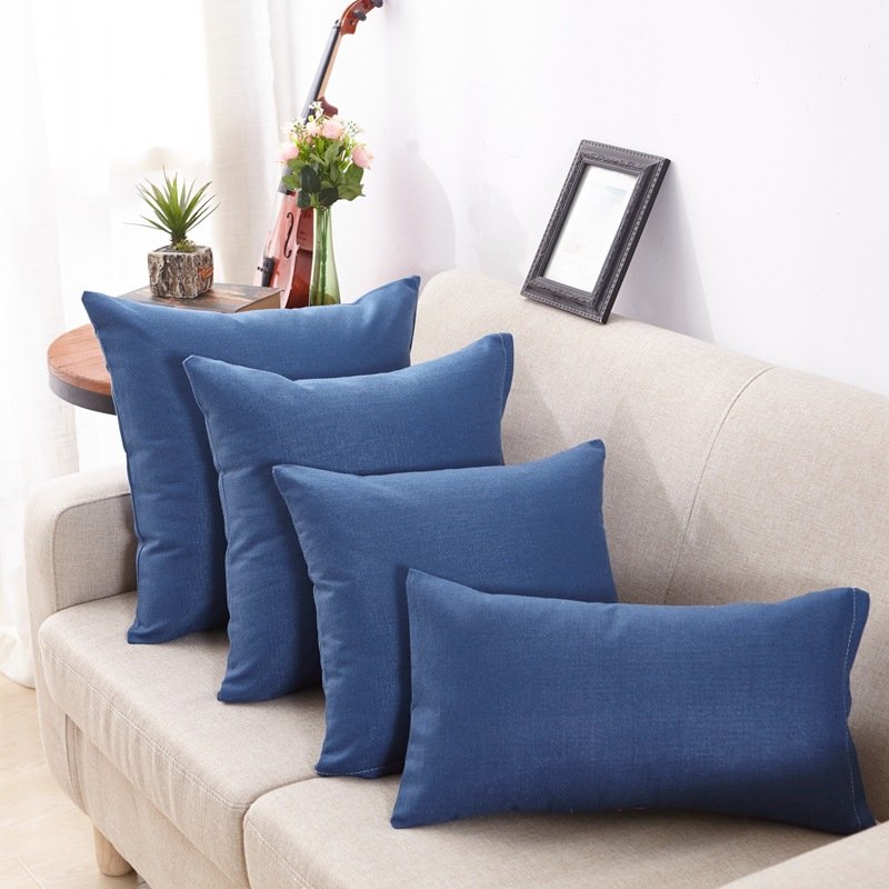 Cojines Flax Linen Decorative Throw Pillow Sofa Cushion for Home Decor