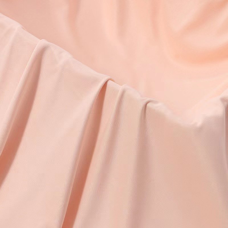 Cheap Soft 100% Recycled Polyester Plain Dyed fabric Interlock Knit fabric
