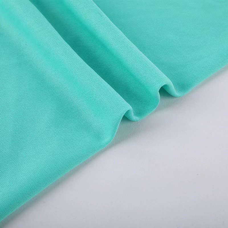 Cheap Soft 100% Recycled Polyester Plain Dyed fabric Interlock Knit fabric