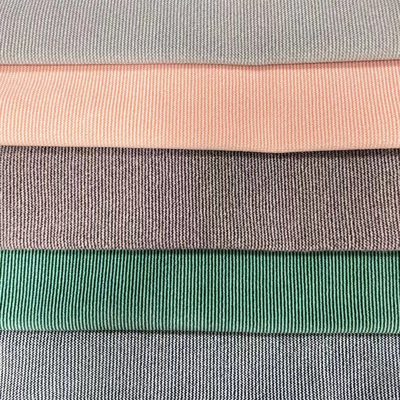 Stripe Printing Velvet 100% Polyester Curtain Fabric Base Cloth Good Touching Curtain Fabric