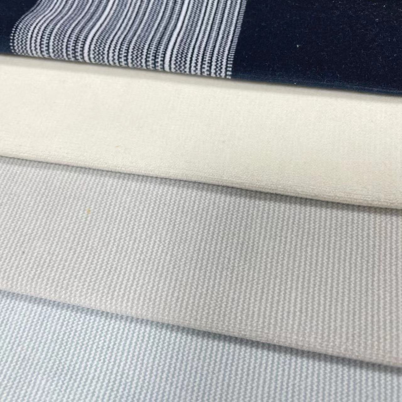 Stripe Printing Velvet 100% Polyester Curtain Fabric Base Cloth Good Touching Curtain Fabric