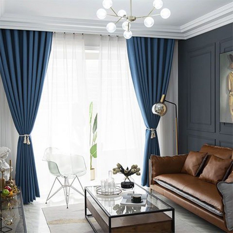 Decorative Thermal, Insulation 100% Polyester Black Out curtains for Bedroom Living Room/