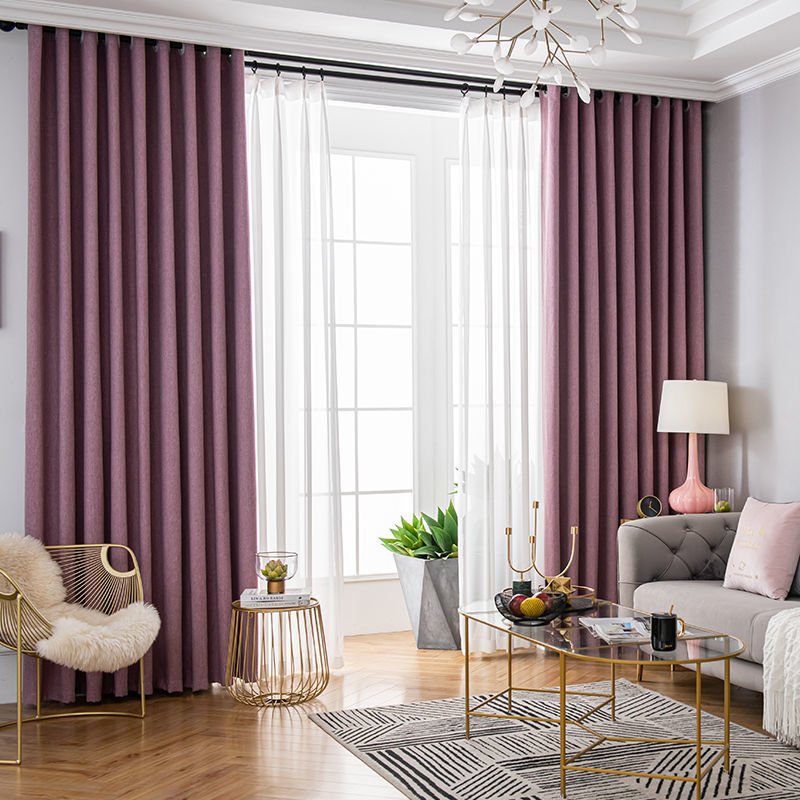 Decorative Thermal, Insulation 100% Polyester Black Out curtains for Bedroom Living Room/