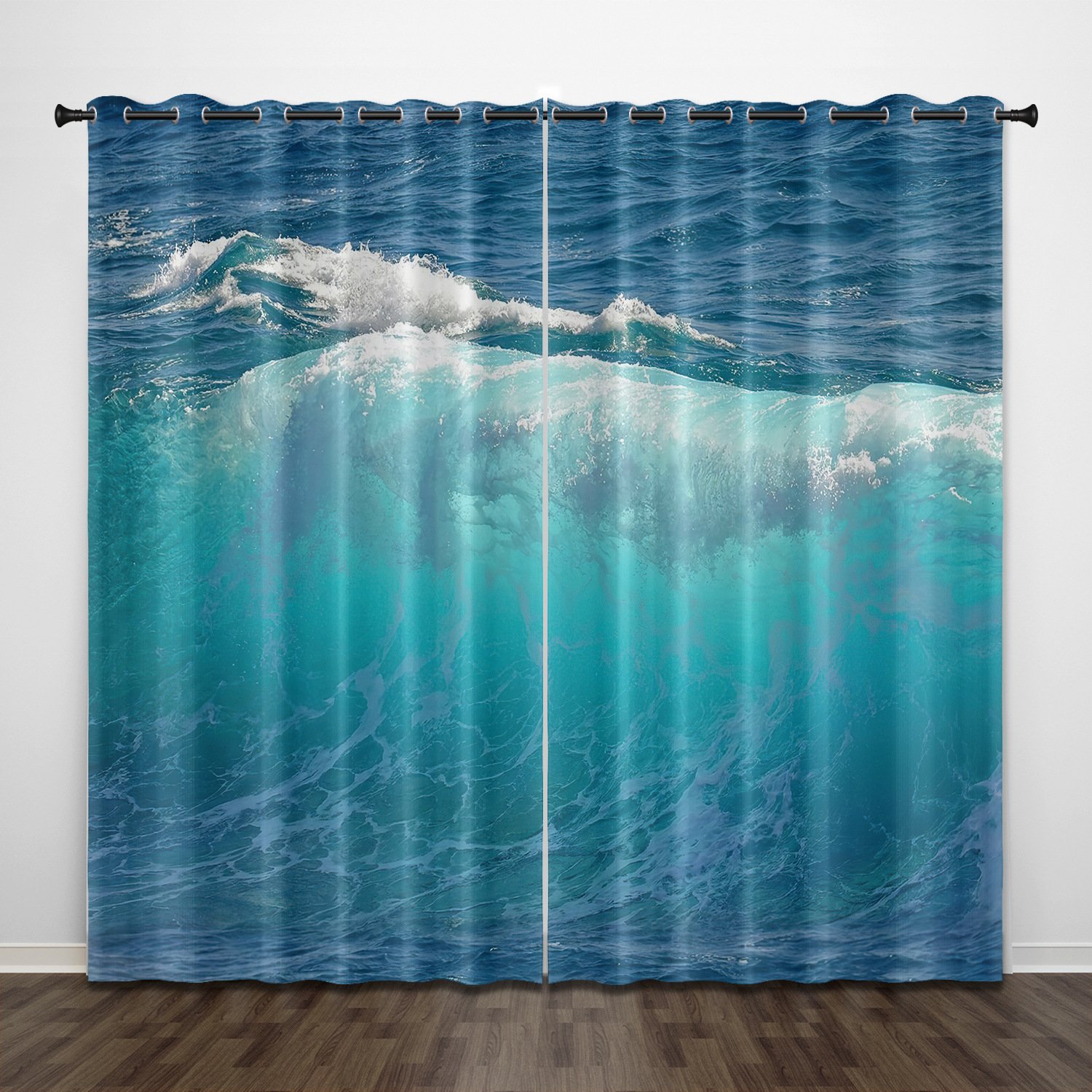 Decorative Thermal, Insulation 100% Polyester Black Out curtains for Bedroom Living Room/