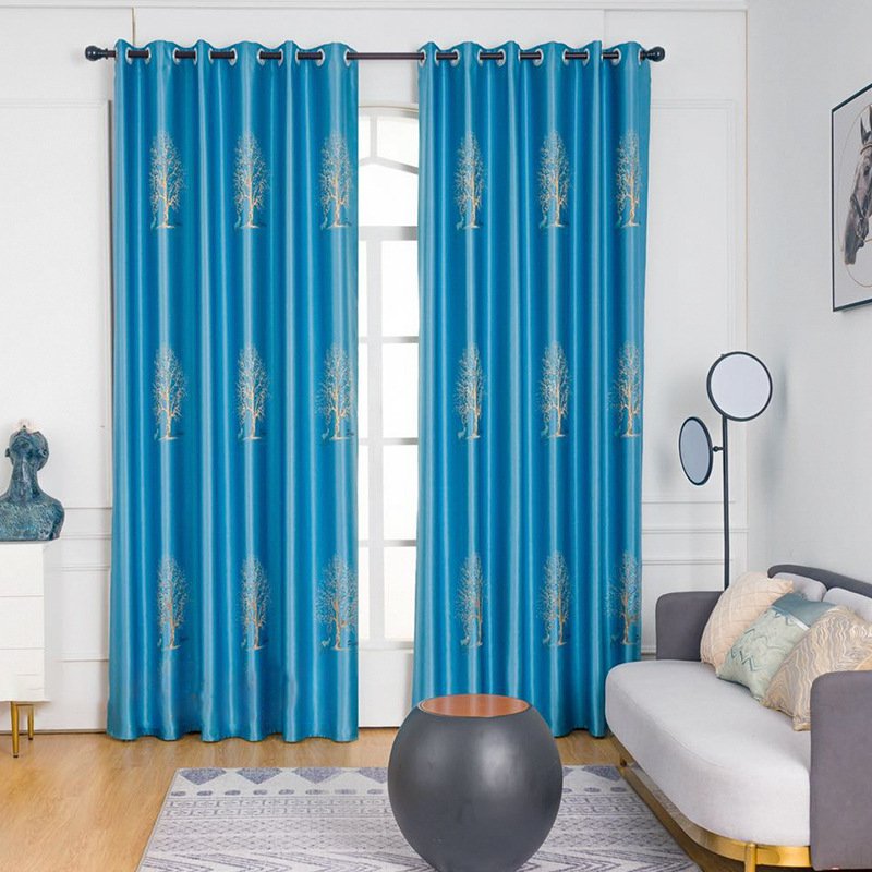 Decorative Thermal, Insulation 100% Polyester Black Out curtains for Bedroom Living Room/
